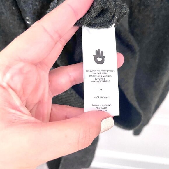 Home Spiritual Gangster Sweater Sleep Romper Wool Cashmere Dark Grey Size XS - Picture 5 of 7